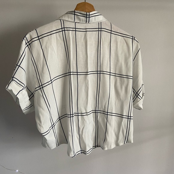 Striped Crop Button-up - Picture 3 of 3